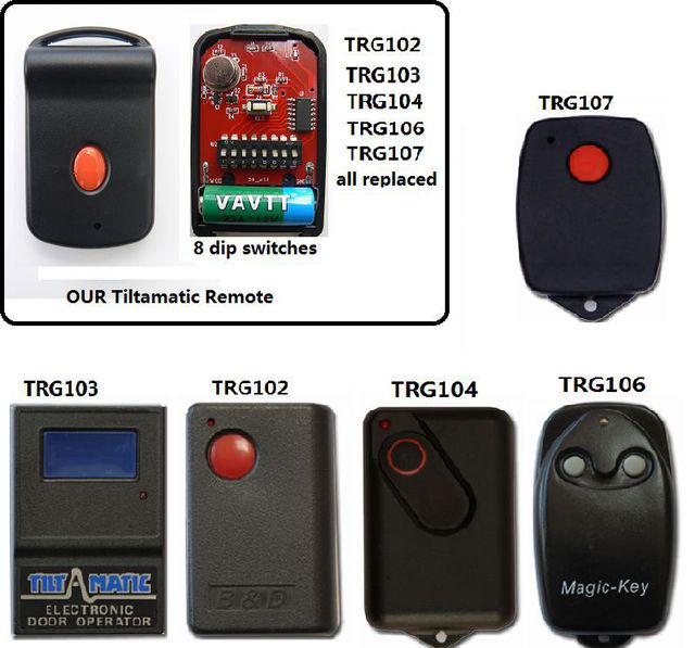 Replacement Parker Garage Door Remote Controls On Now Parker Replacement